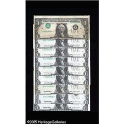 A Small Hoard of Double Error $1 FRN's -- Trim Shifts