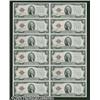 Image 1 : Fr. 1507 $2 1928F Legal Tender Note. Uncut Sheet of 1