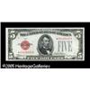 Image 1 : Fr. 1527* $5 1928B Legal Tender Note. Choice Crisp Un