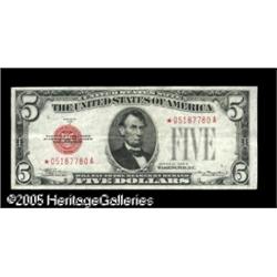 Fr. 1527* $5 1928B Mule Legal Tender Note. Very Fine.