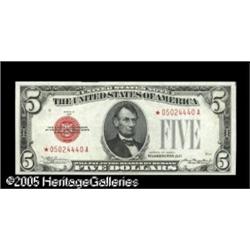 Fr. 1528* $5 1928C Mule Legal Tender Note. Gem Crisp