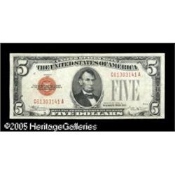 Fr. 1529 $5 1928D Mule Legal Tender Note. Extremely F