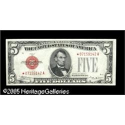 Fr. 1529* $5 1928D Legal Tender Note. About Uncircula