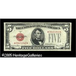 Fr. 1531* $5 1928F Narrow Legal Tender Note. Very Fin