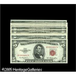 A Selection of Late Issue $5 Legals by Block, Includi