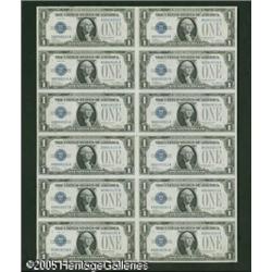 Fr. 1600 $1 1928 Silver Certificate. Uncut Sheet of 1