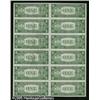 Image 2 : Fr. 1608 $1 1935A Silver Certificate. Uncut Sheet of