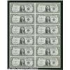 Image 1 : Fr. 1613N $1 1935D Silver Certificate. Uncut Sheet of