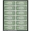 Image 2 : Fr. 1613N $1 1935D Silver Certificate. Uncut Sheet of
