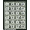 Image 1 : Fr. 1650 $5 1934 Silver Certificates. Uncut Sheet of