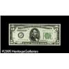 Image 1 : Fr. 1956-J* $5 1934 Mule Federal Reserve Note. Gem Cr