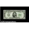 Image 1 : Fr. 1957-G* $5 1934A Federal Reserve Note. Choice Abo