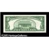 Image 2 : Fr. 1959-E $5 1934C Mule Federal Reserve Note. Choice