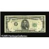 Image 1 : Fr. 1961-K $5 1950 Wide II Federal Reserve Note. Very