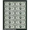 Image 1 : Fr. 2000-C $10 1928 Federal Reserve Notes. Uncut Shee