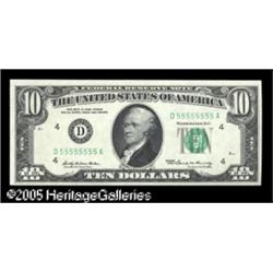 Fr. 2018-D $10 1969 Federal Reserve Note. Choice Cris