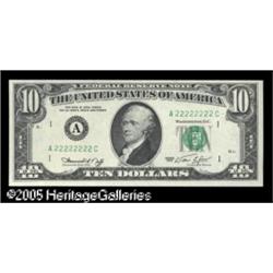 Fr. 2022-A $10 1974 Federal Reserve Note. Choice Cris