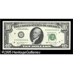 Fr. 2025-D $10 1981 Federal Reserve Note. Gem Crisp U