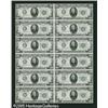 Image 1 : Fr. 2050-C $20 1928 Federal Reserve Notes. Uncut Shee