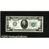 Image 1 : Fr. 2050-D* $20 1928 Federal Reserve Note. Extremely
