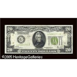 Fr. 2053-G $20 1928C Federal Reserve Note. Very Fine.