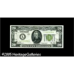Fr. 2053-L $20 1928C Federal Reserve Note. Choice Cri