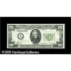 Fr. 2054-A* $20 1934 Light Green Seal Federal Reserve