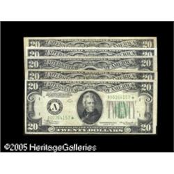 Fr. 2054-A*, C*, D*, J*, L* $20 1934 Mule Federal Res