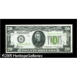 Fr. 2054-B* $20 1934 Light Green Seal Federal Reserve