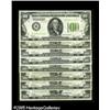 Image 1 : A Nice Grouping of 1928A $100 Feds, Including  New