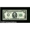 Image 1 : Fr. 2152-G* $100 1934 Mule Federal Reserve Note. Very