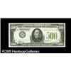 Image 1 : Fr. 2201-B $500 1934 Federal Reserve Note. Choice Abo