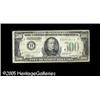 Image 1 : Fr. 2201-B* $500 1934 Federal Reserve Note. Very Good