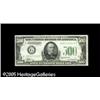 Image 1 : Fr. 2201-G $500 1934 Federal Reserve Note. Choice Cri
