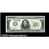 Image 1 : Fr. 2201-G $500 1934 Federal Reserve Note. Light Gree