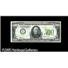 Image 1 : Fr. 2201-I $500 1934 Federal Reserve Note. Light Gree