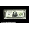 Image 1 : Fr. 2201-L $500 1934 Federal Reserve Note. Light Gree