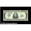 Image 1 : Fr. 2202-H $500 1934A Federal Reserve Note. Mule. Cho