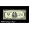 Image 1 : Fr. 2202-H* $500 1934A Federal Reserve Note. Very Fin