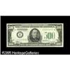 Image 1 : Fr. 2202-I $500 1934A Federal Reserve Note. Mule.  Ab