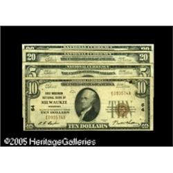 Badger State 1929 National Bank Notes RMilwaukee, W