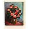 Image 2 : 20thc Oil on Canvas Impressionist Painting, Still Life, Pink Roses