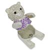 Image 2 : Crystal Teddy Bear Trinket Box Figurine 2 Inches