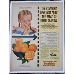 1960 Sunkist Oranges Magazine Advertisement