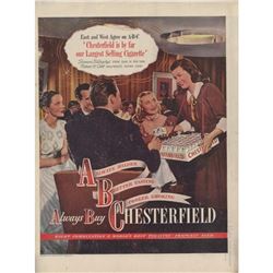 1947 Chesterfield Cigarettes Nightclub Ad