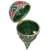 Image 2 : Jeweled Amaryllis Flowers Royal Inspired Russian Egg 3.5 Inches