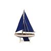 Image 1 : Wooden It Floats 12" - Blue Floating Sailboat Model with Blue Sails