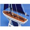 Image 3 : Wooden It Floats 12" - Blue Floating Sailboat Model with Blue Sails
