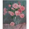 Image 1 : 21st Century Ukranian, Signed Still Life Oil On Canvas Painting, Spring Roses