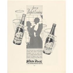 1939 White Rock Mineral Water Ginger Ale Ad